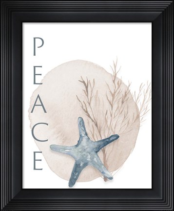 Framed Peace Starfish Print