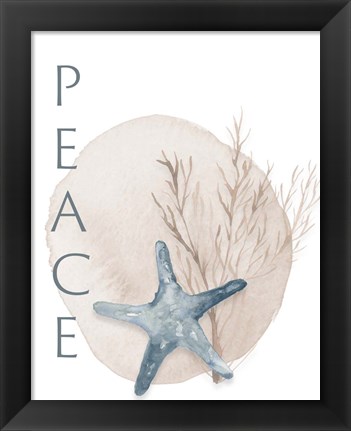 Framed Peace Starfish Print