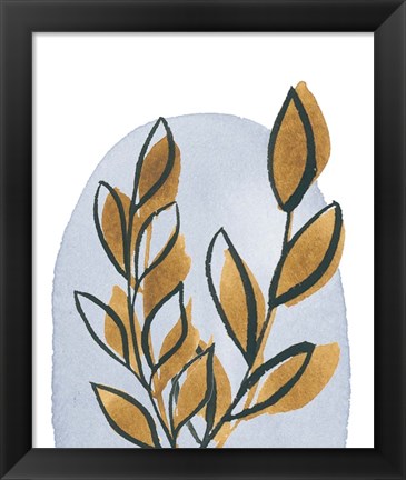 Framed Mustard Leaves III Print