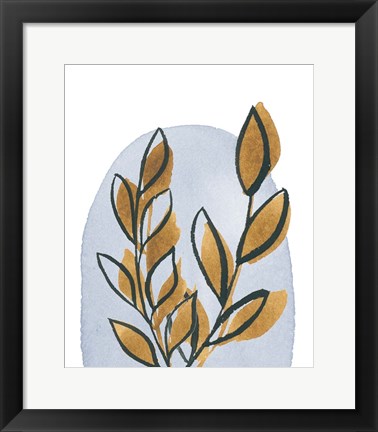 Framed Mustard Leaves III Print