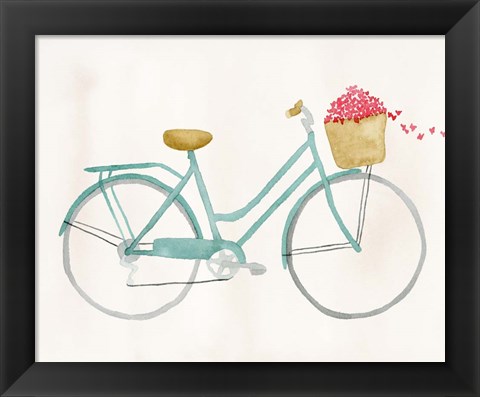 Framed Butterfly Bicycle Print