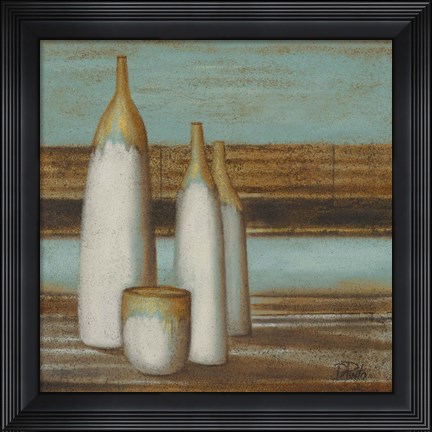 Framed Elegantisimo on Teal II Print
