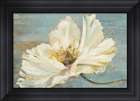 Framed White Peony Print