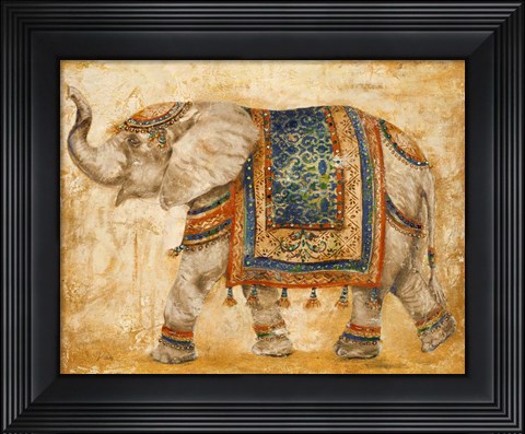 Framed Indie Boho Elephant Print