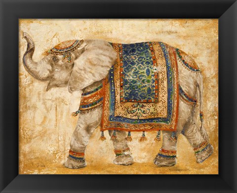 Framed Indie Boho Elephant Print