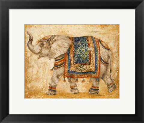 Framed Indie Boho Elephant Print