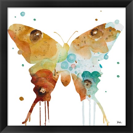 Framed Mis Flores Butterfly II Print