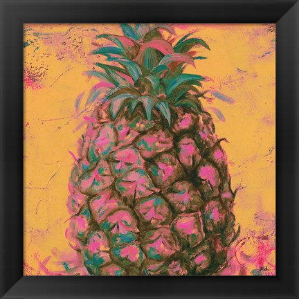 Framed Pop Contemporary Pineapple I Print