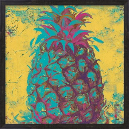 Framed Pop Contemporary Pineapple II Print