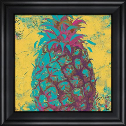 Framed Pop Contemporary Pineapple II Print
