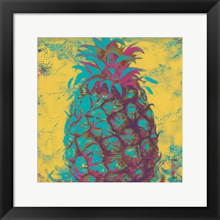 Framed Pop Contemporary Pineapple II Print