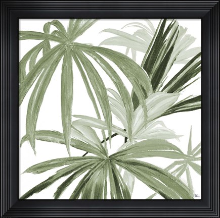 Framed Green Monstera Design II Print
