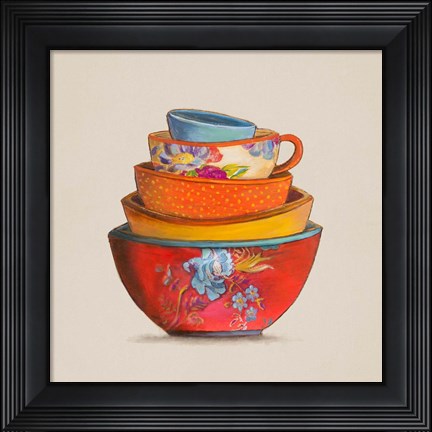 Framed Stacked Bowls Print