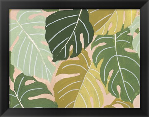 Framed Back To Nature Palm Leaves Print