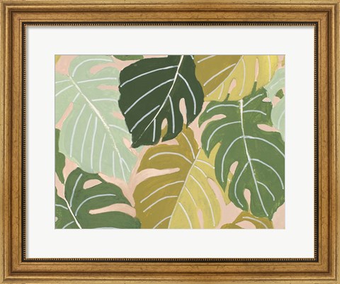 Framed Back To Nature Palm Leaves Print