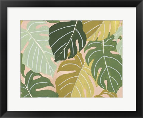 Framed Back To Nature Palm Leaves Print