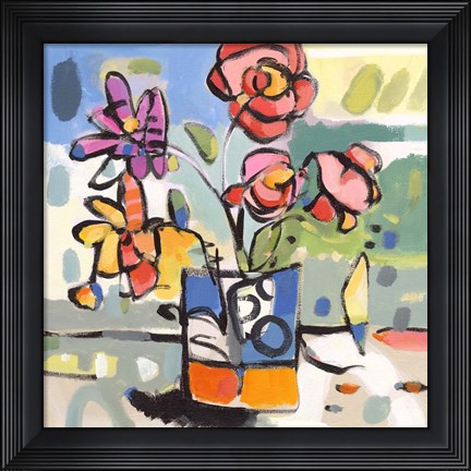 Framed Southern Florals I Print