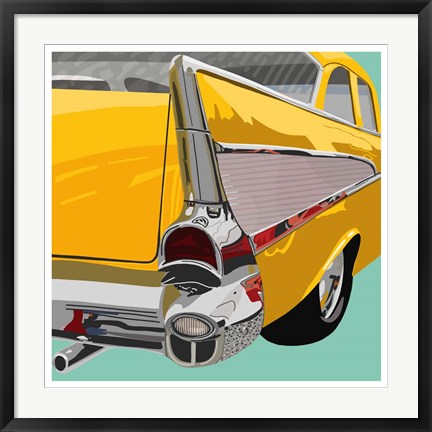 Framed Vintage Car Shot I Print