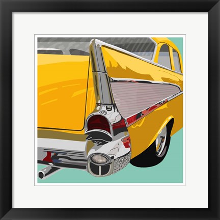 Framed Vintage Car Shot I Print