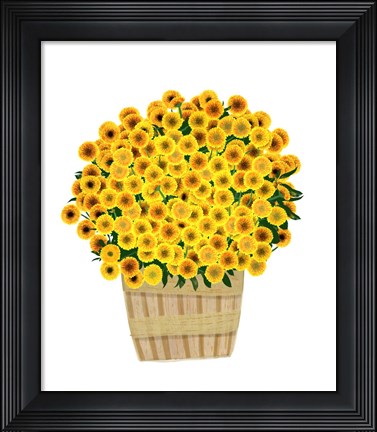 Framed Yellow Mums Print
