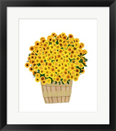 Framed Yellow Mums Print