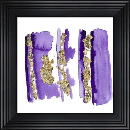 Framed Gold Flake Purple Print