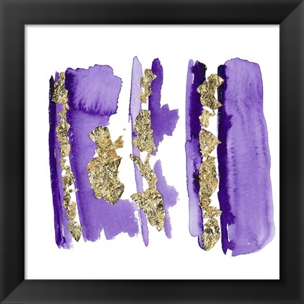 Framed Gold Flake Purple Print