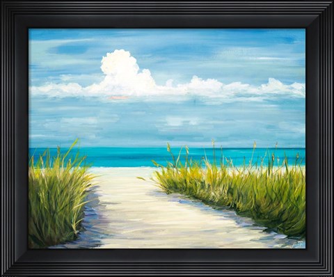 Framed Beach Scene I Print