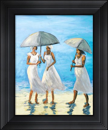 Framed Women on Beach II Print