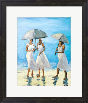 Framed Women on Beach II Print
