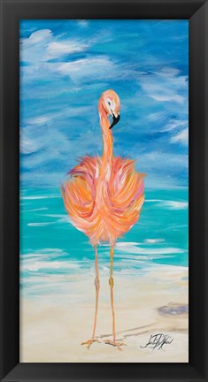 Framed Flamingo I Print