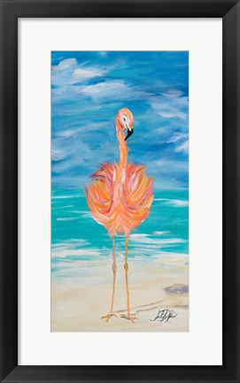 Framed Flamingo I Print