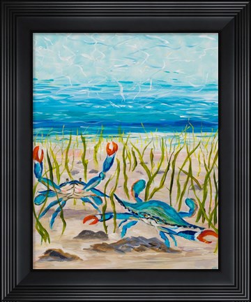 Framed Blue Crabs Print