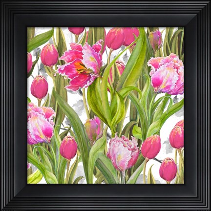 Framed Tulip Symphony I Print