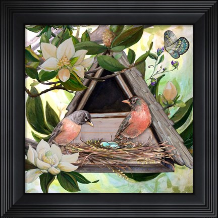 Framed Birdhouse II Print