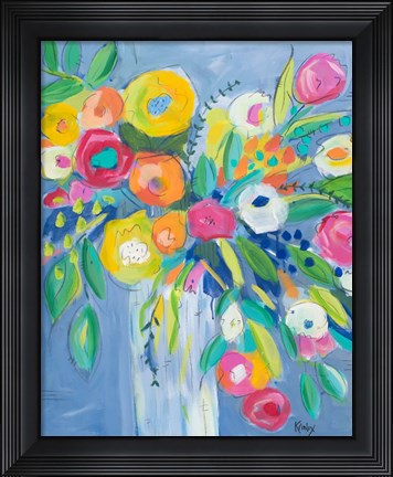 Framed Cheerful Blossoms Print