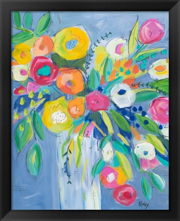 Framed Cheerful Blossoms Print