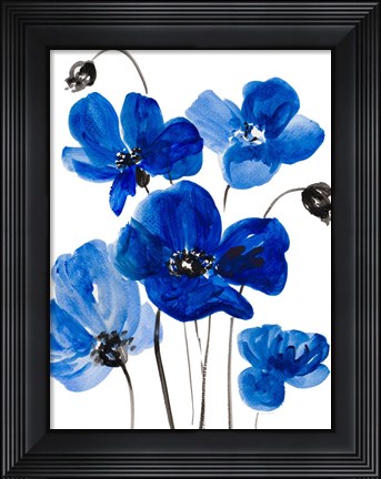 Framed Cobalt Garden II Print