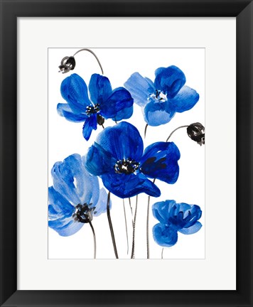 Framed Cobalt Garden II Print