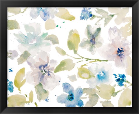 Framed Wispy Florals Print