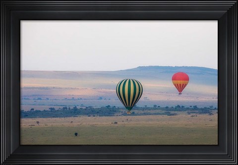 Framed Hot Air Balloons over Kenya I Print