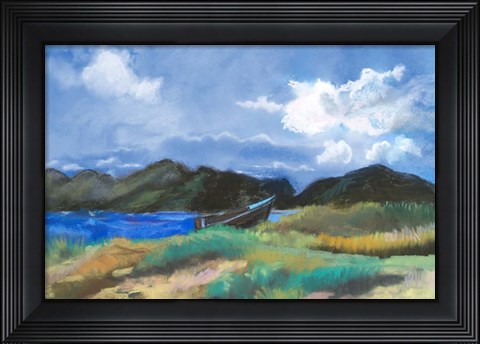 Framed Beached Row Boat Print