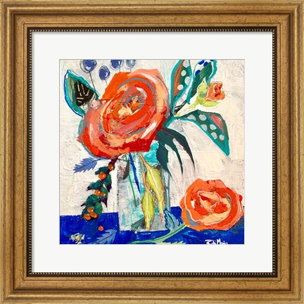 Framed Rose and Berry Rendezvous Print