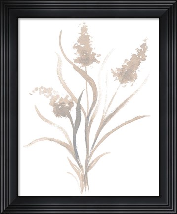Framed Beige Herb I Print
