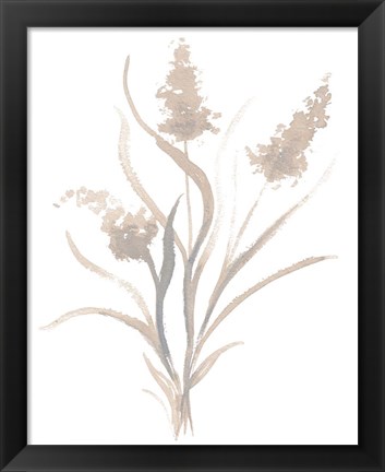 Framed Beige Herb I Print