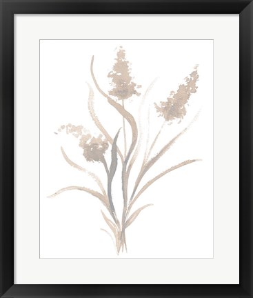 Framed Beige Herb I Print