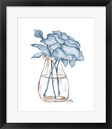 Framed Blue Roses I Print