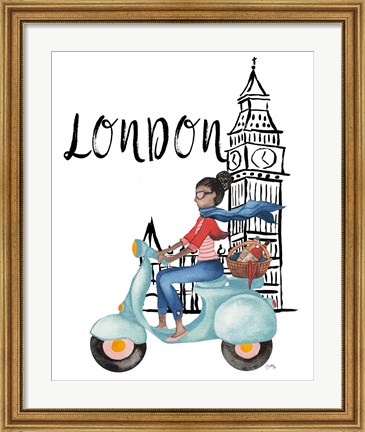 Framed London By Moped Print