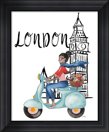 Framed London By Moped Print