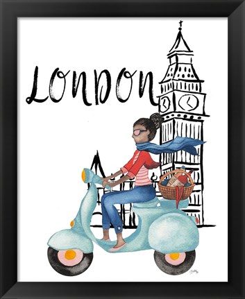 Framed London By Moped Print